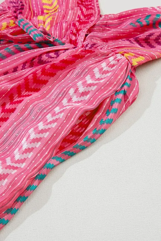 Boho Vibes Striped Pink Maxi Dress
