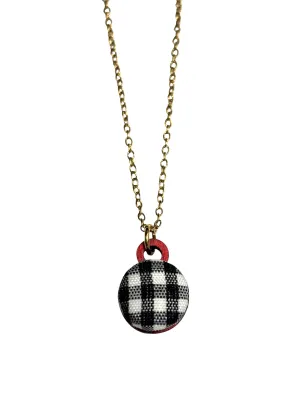 BOTÓN DE AZÚCAR- Mini Single Necklace - Gingham
