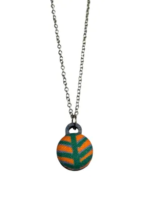 BOTÓN DE AZÚCAR- Mini Single Necklace - Orange and Green