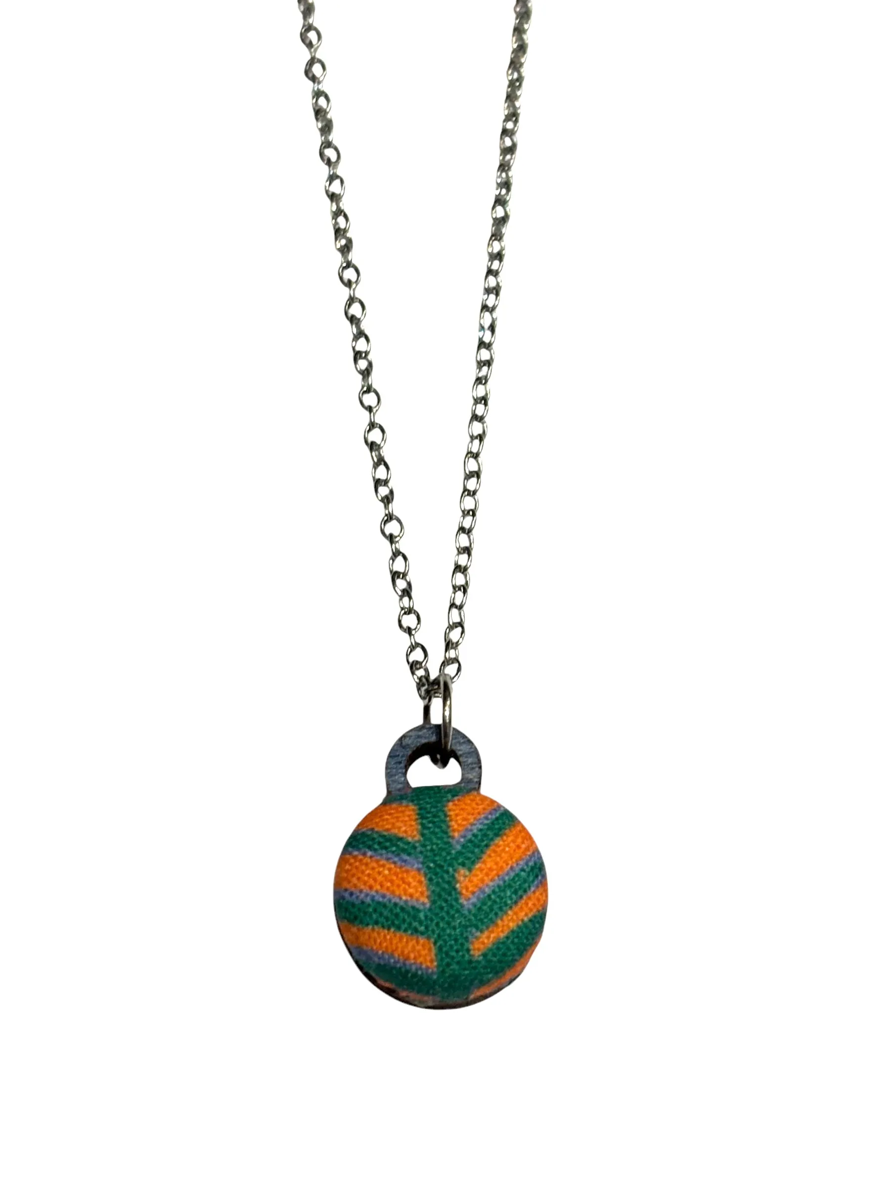BOTÓN DE AZÚCAR- Mini Single Necklace - Orange and Green