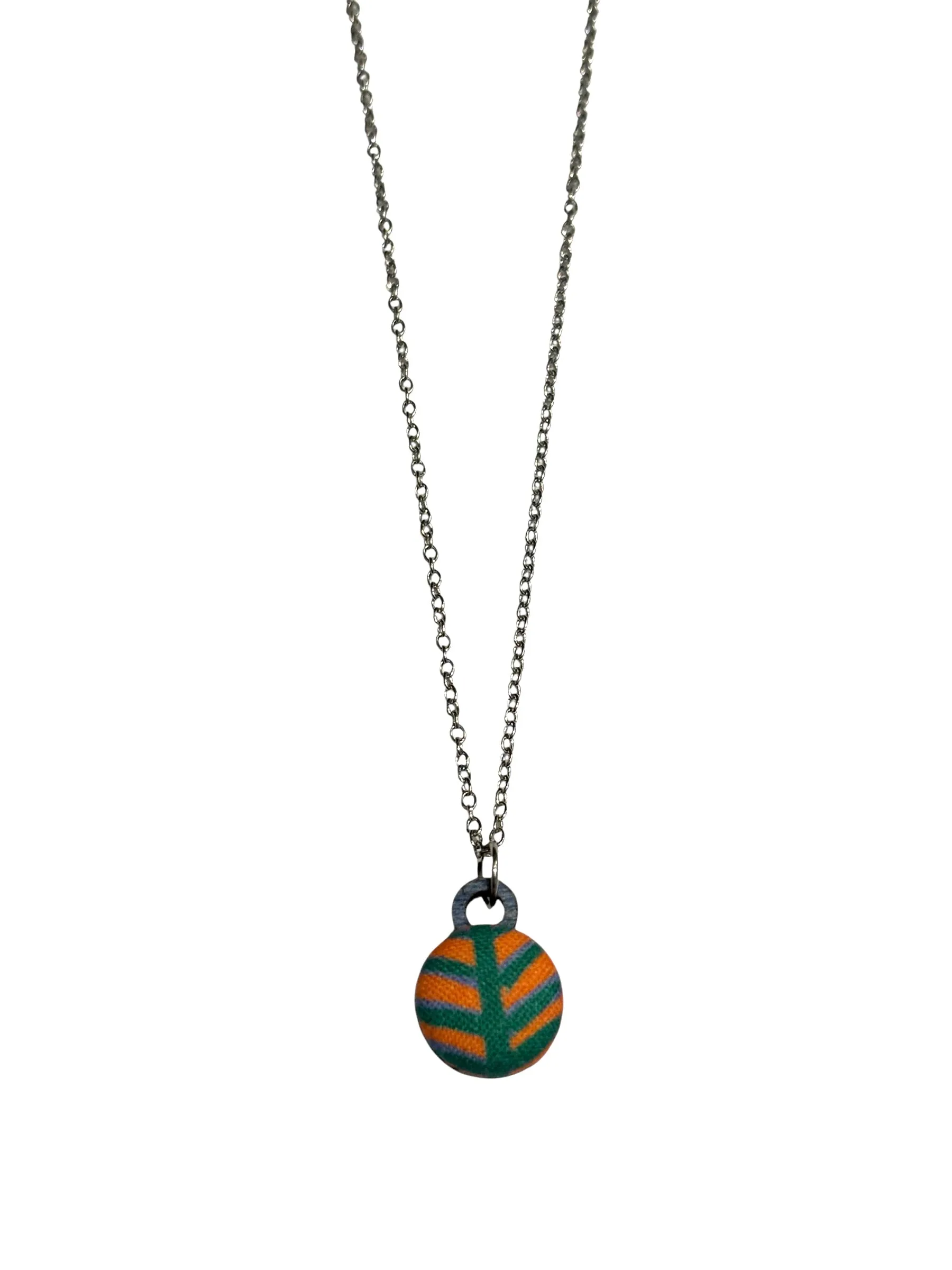 BOTÓN DE AZÚCAR- Mini Single Necklace - Orange and Green