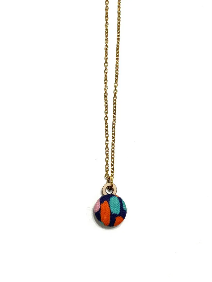 BOTÓN DE AZÚCAR- Mini Single Necklace - Paint Strokes