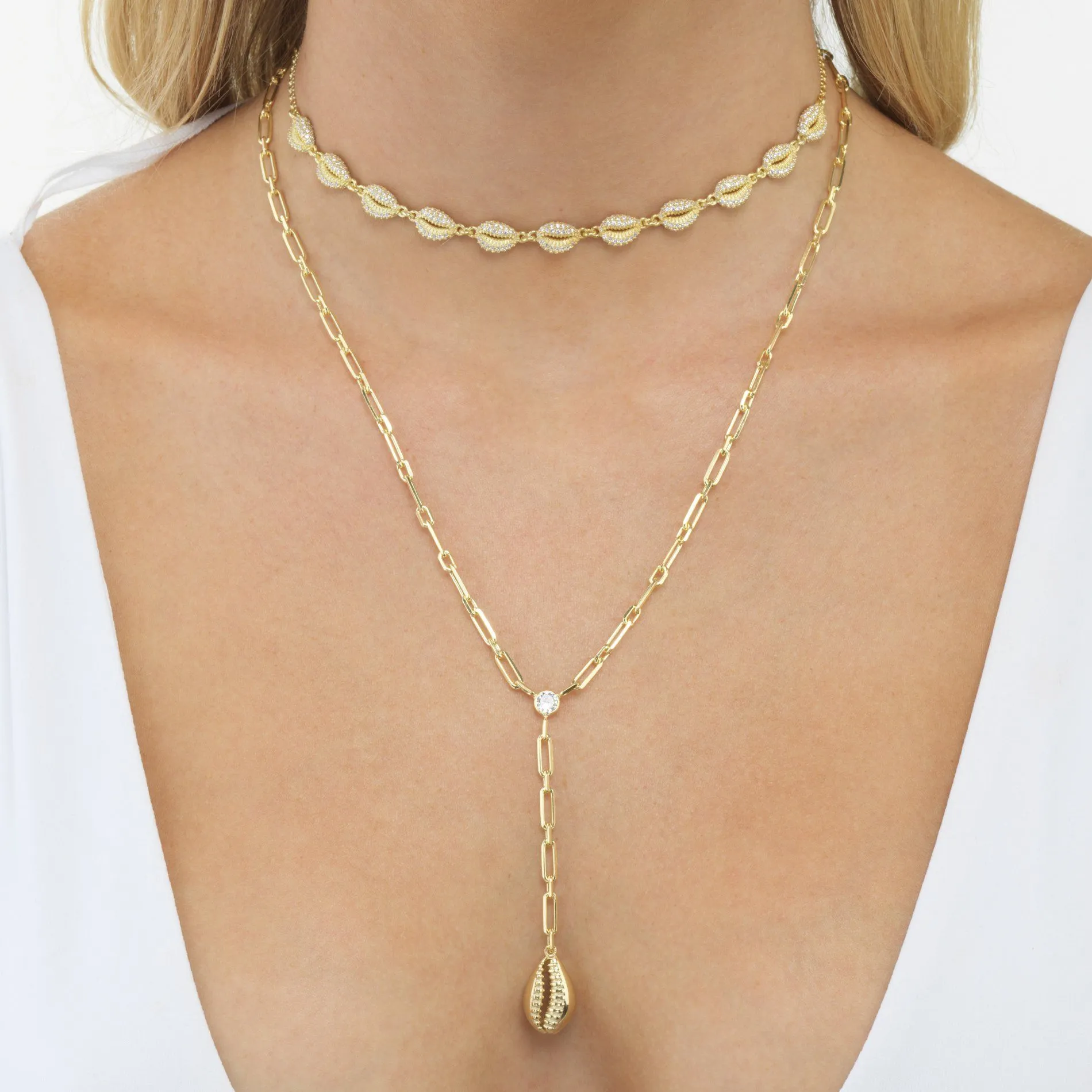 Box Link Shell Lariat