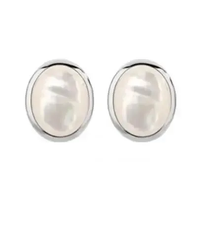 Brass Natural Shell Stud Earrings / Necklace Jewelry Vintage Party T Show Gown Runway for Her