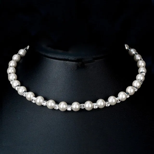 Bridal Fashion Crystal Rhinestone Choker Necklace Jewelry