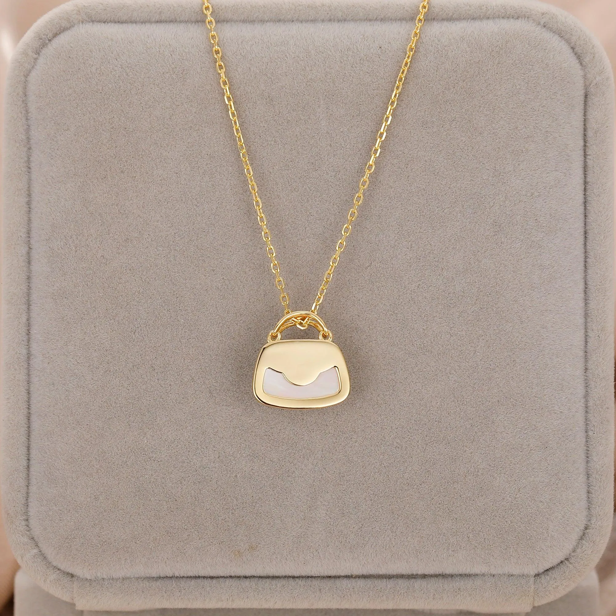 Bridesmaid Gift Necklace, 5.5mm Round Natural Shell Pearl Necklace, Sterling Silver Jewelry, Shell Necklace