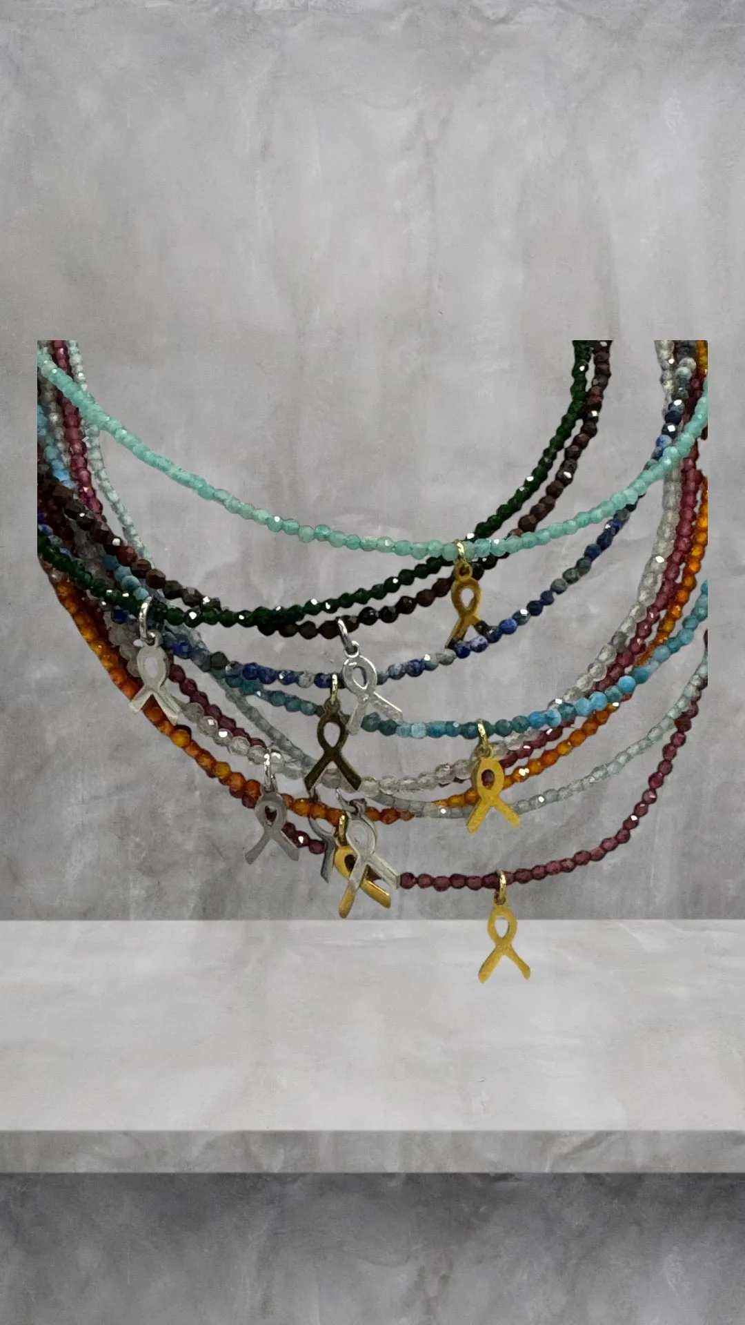 Bring the Hostages Home 2mm beaded necklaces