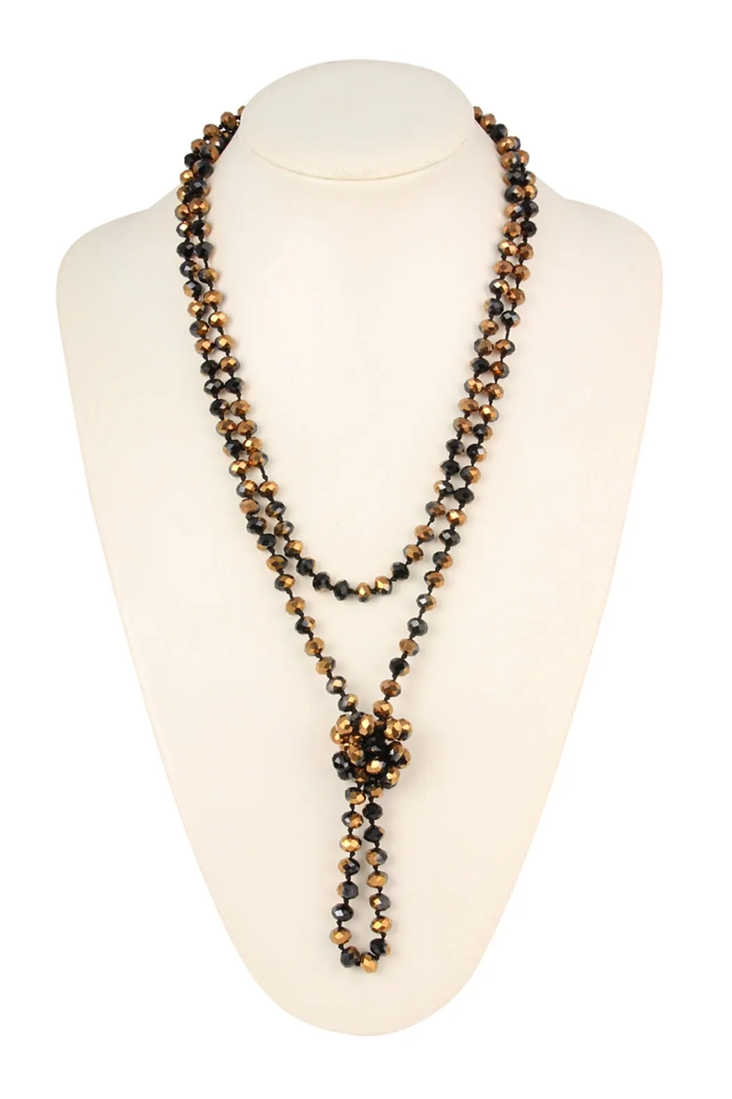 Bronze Black Ombre Longline Hand Knotted Necklace - Pack of 6