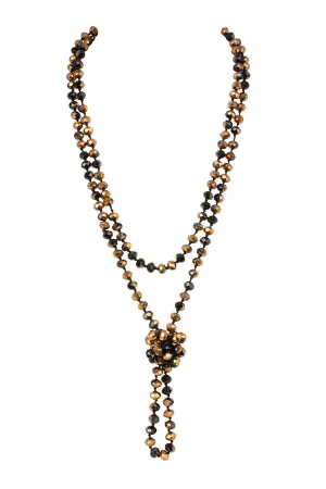 Bronze Black Ombre Longline Hand Knotted Necklace - Pack of 6