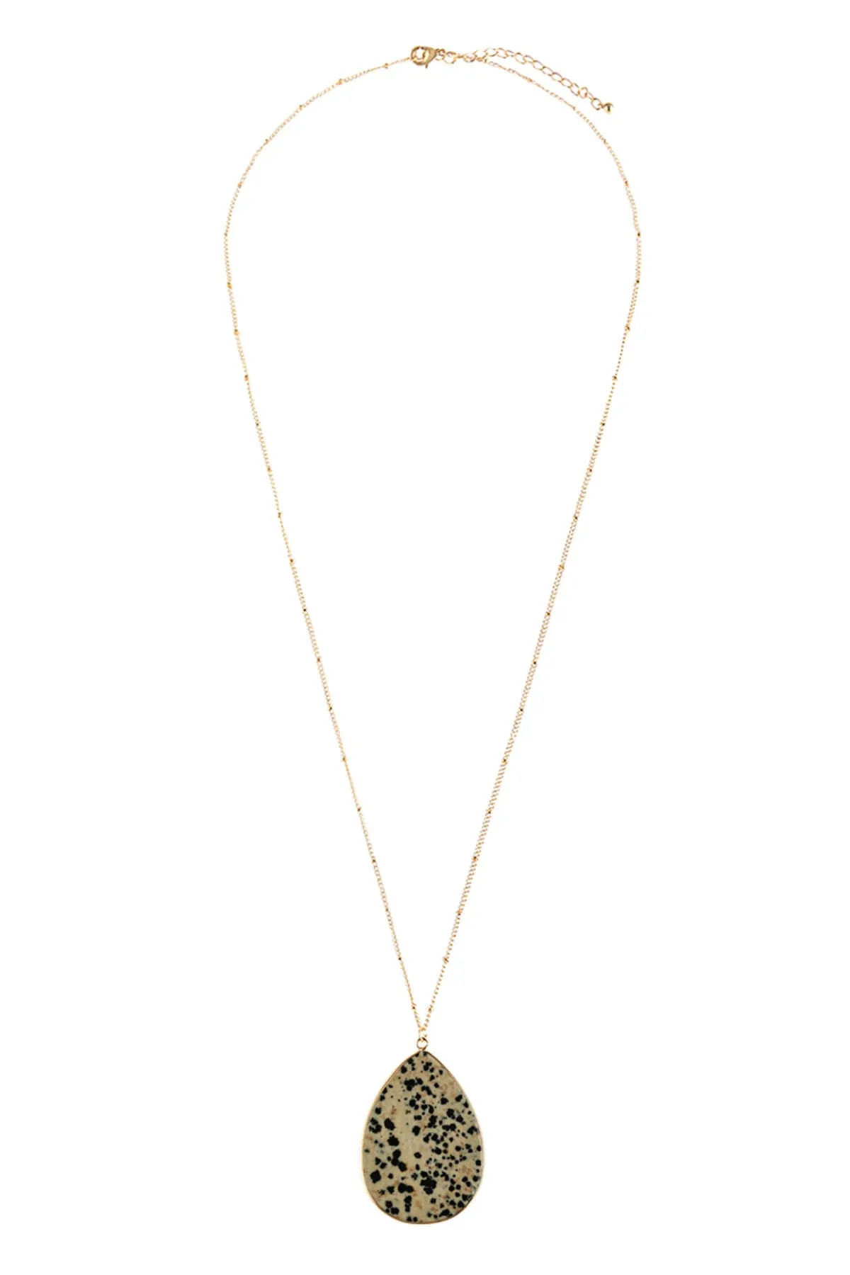Brown Oval Stone Pendant Necklace - Pack of 6