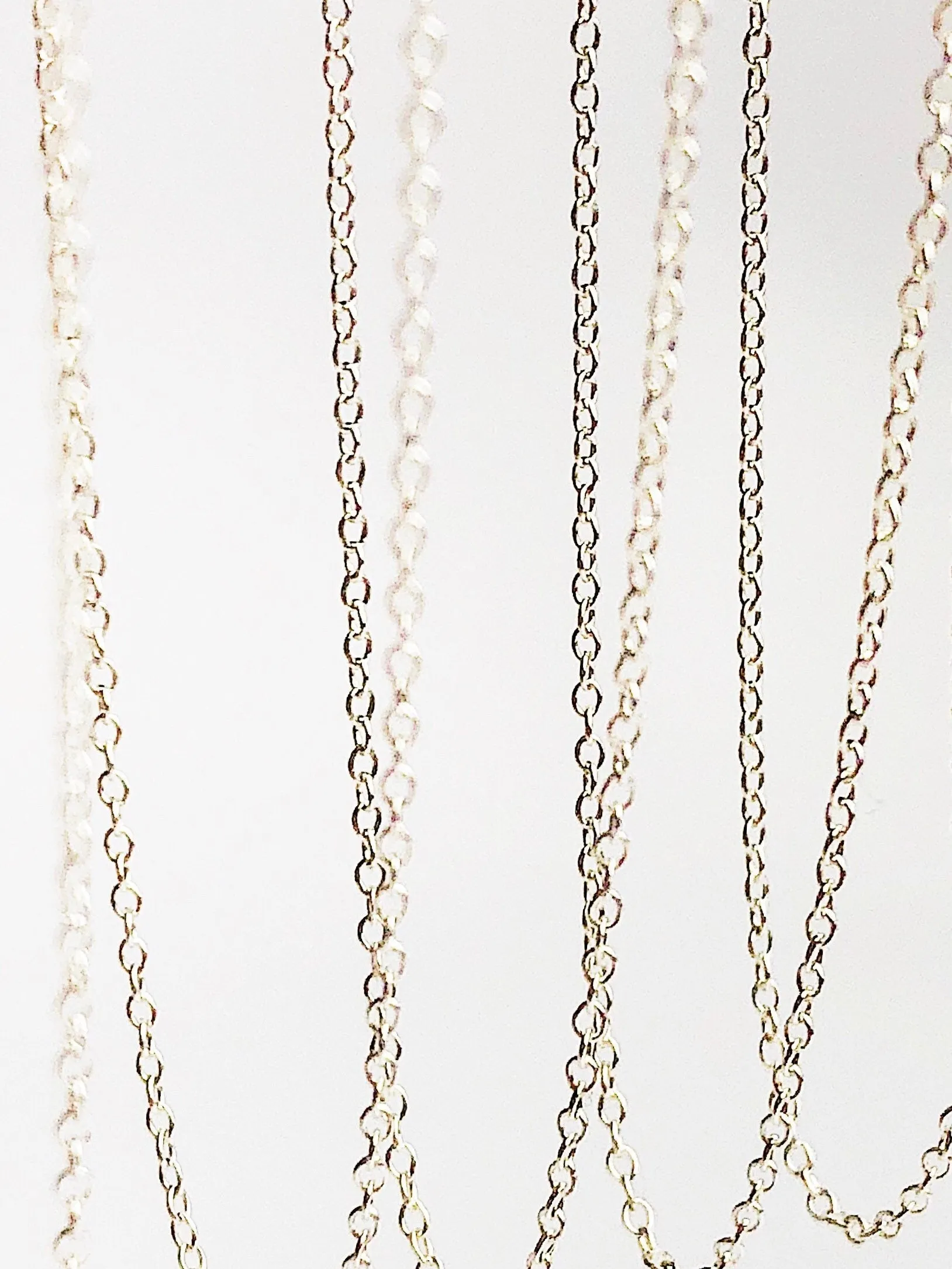 Bulk Quantity - 22" 925 Sterling Silver Anti Tarnish Alloy - 1mm Round Cable Chain Necklaces