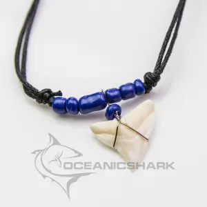 Bull Shark Tooth Necklace Cobalt Blue c141
