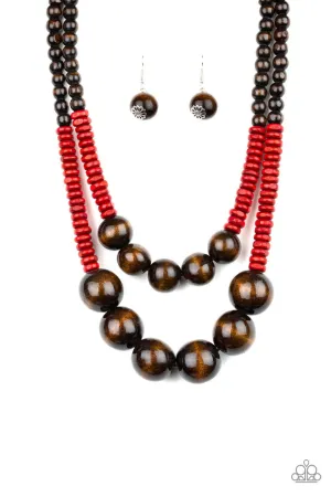 Cancun Cast Away Red Paparazzi Necklace