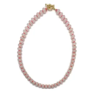 Candy Necklace - Rose Quartz & Coral