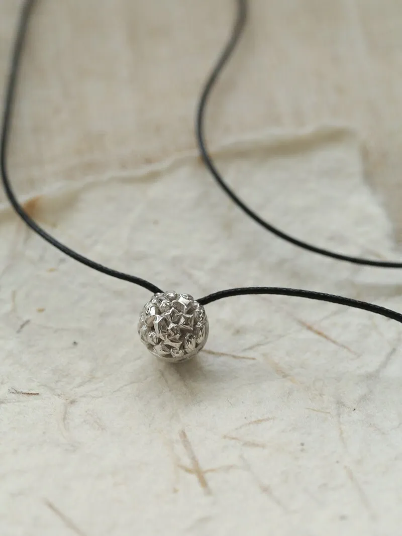 Carat Series Black Leather Cord Carat Pendant Necklace
