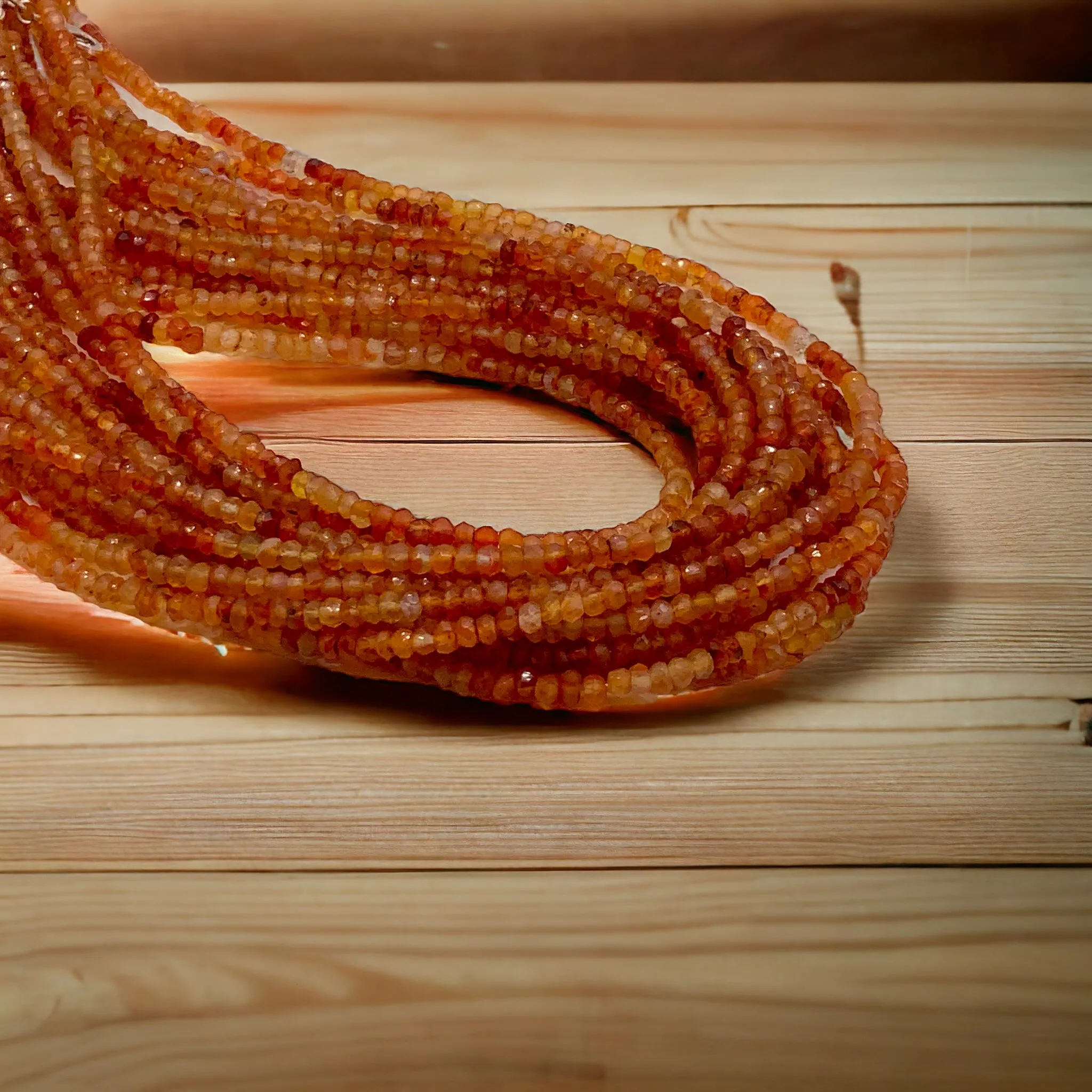 Carnelian 4 mm Beaded Necklace