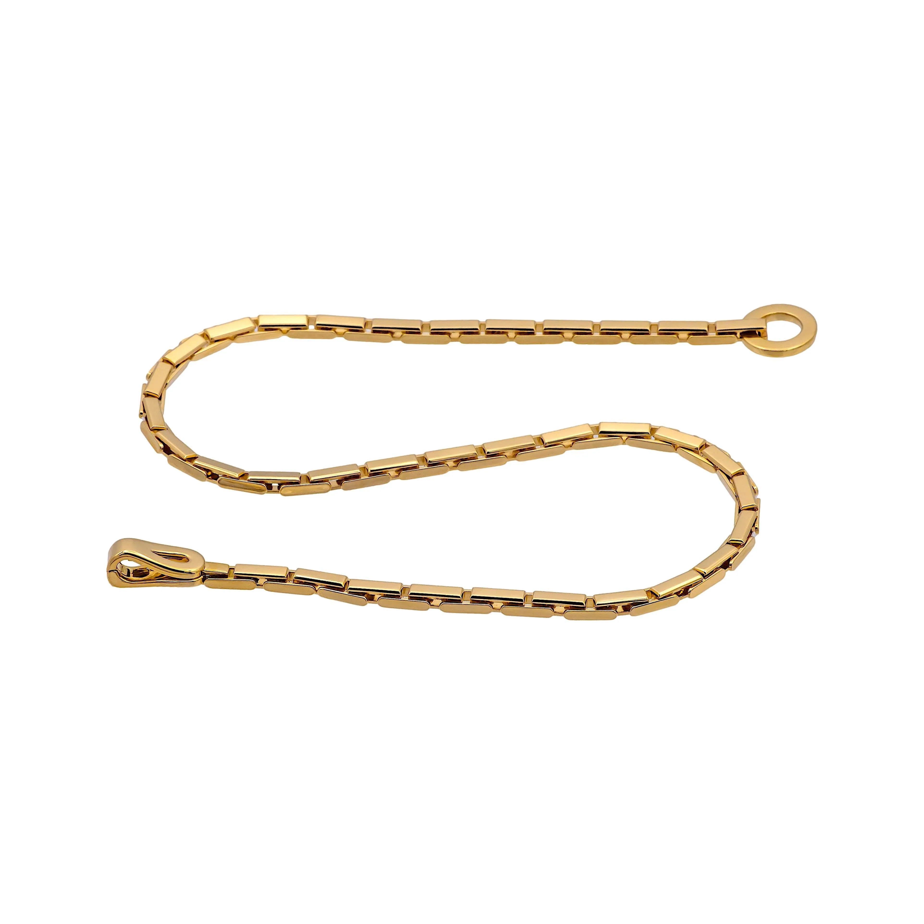 Cartier Agrafe 18K Yellow Gold Link Necklace 16" Long