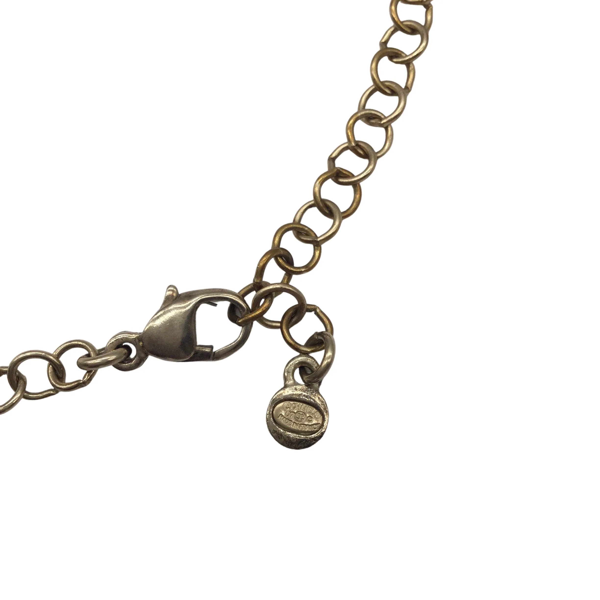Chanel Pink / Ecru Cc Logo Seashell Pendant Crystal Embellished Imitation Pearl Long Necklace