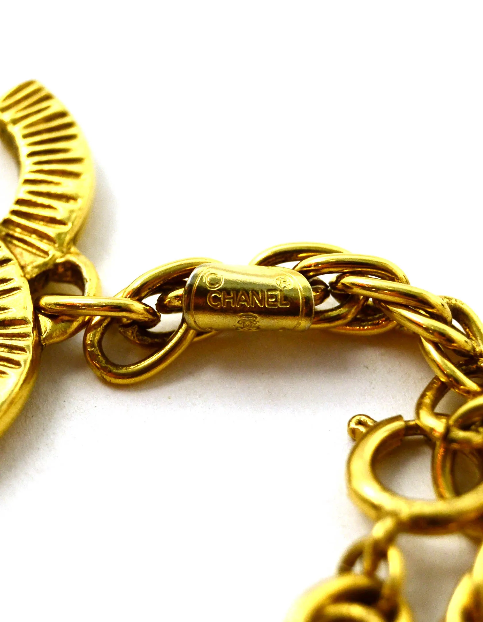 Chanel Vintage Goldtone CC Charm Necklace