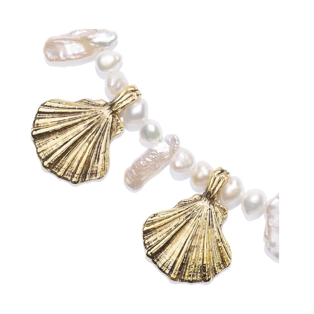 Circe White Pearl Shell Necklace