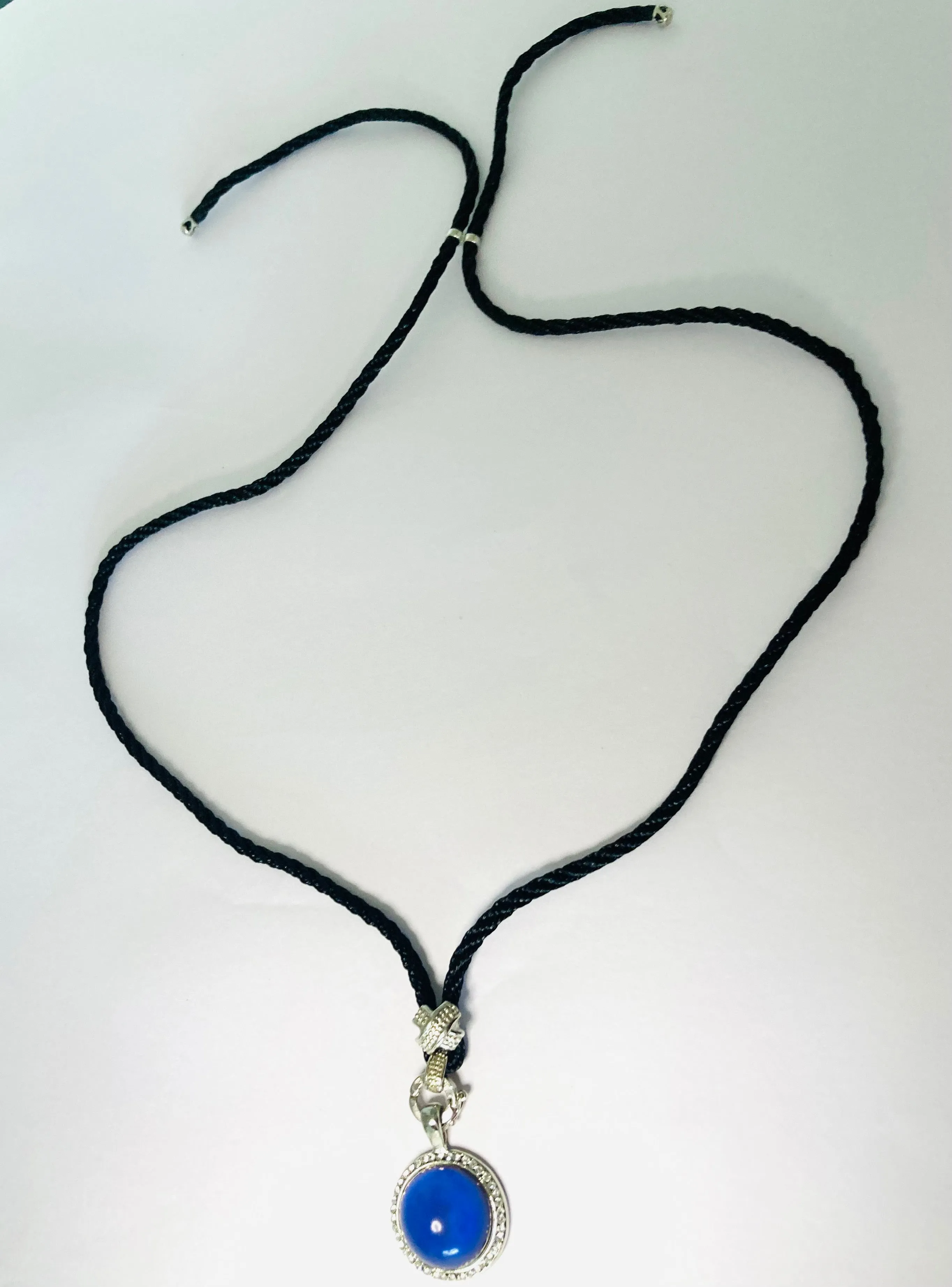 Circular Stones Mood Necklace with Long Cord