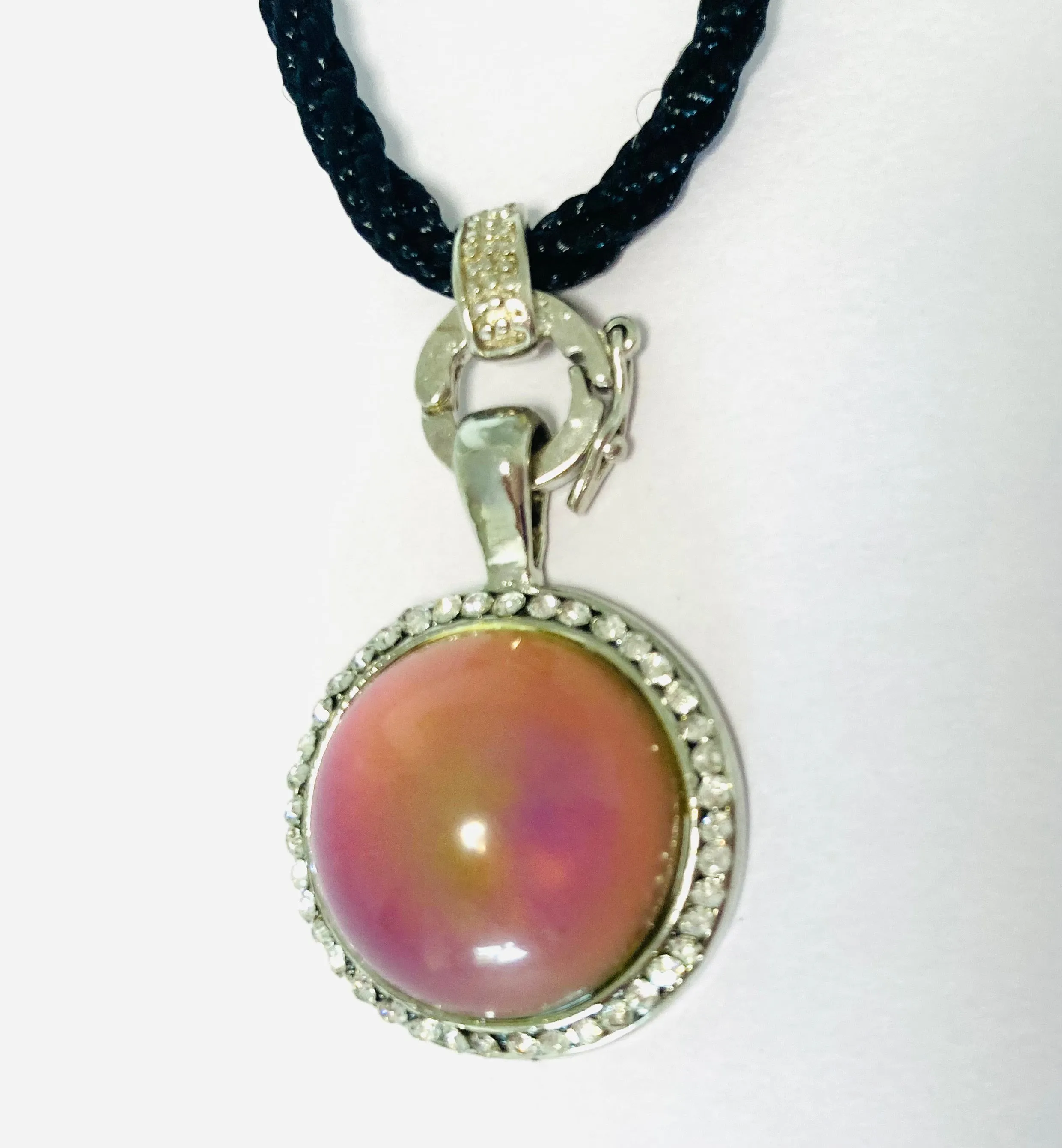 Circular Stones Mood Necklace with Long Cord
