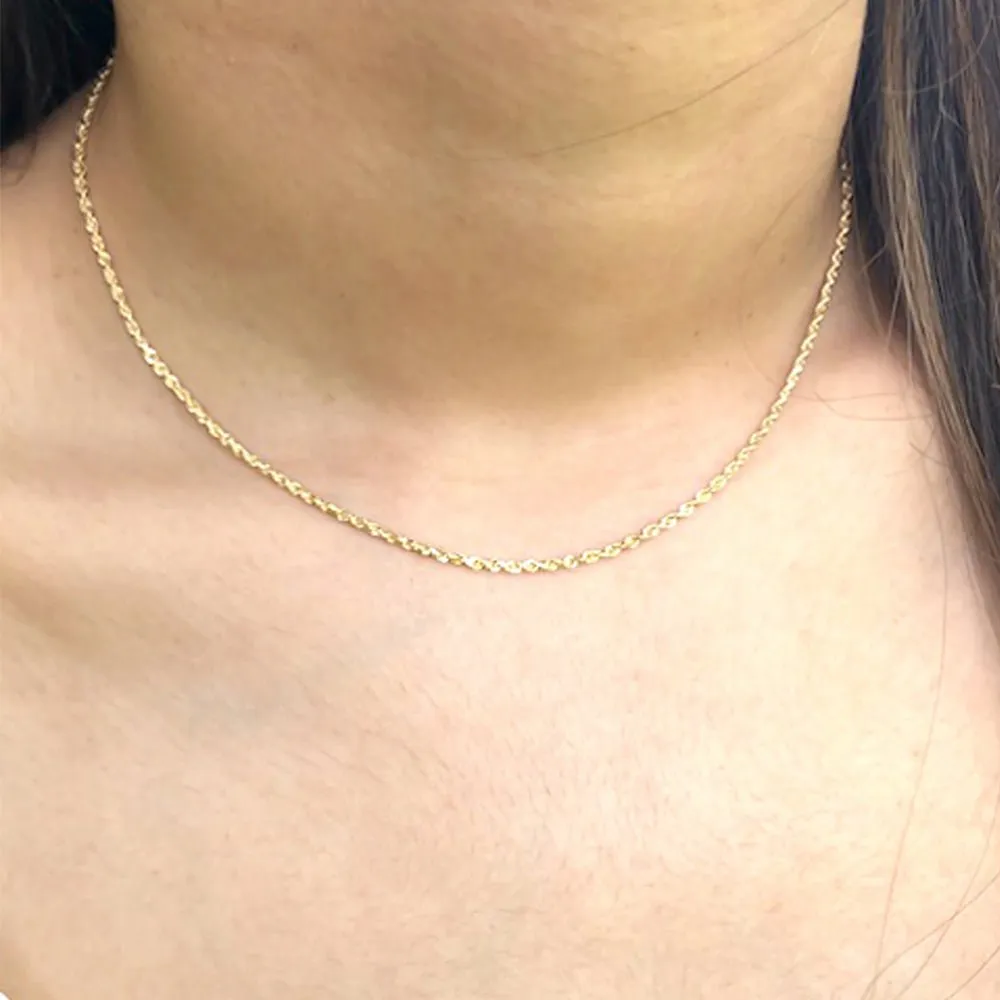 Classic Rope Chain Necklace 10k Gold
