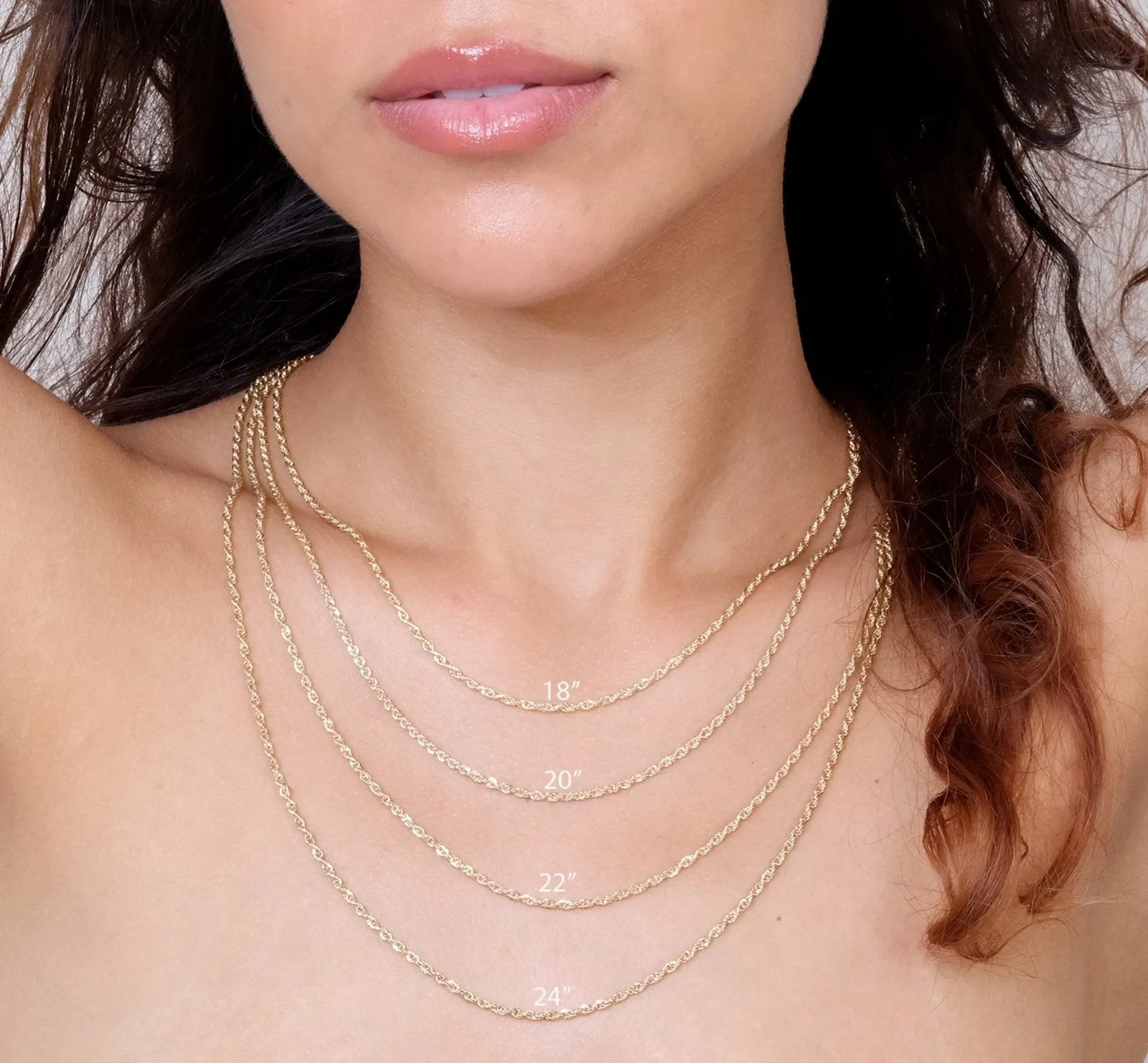 Classic Rope Chain Necklace 10k Gold