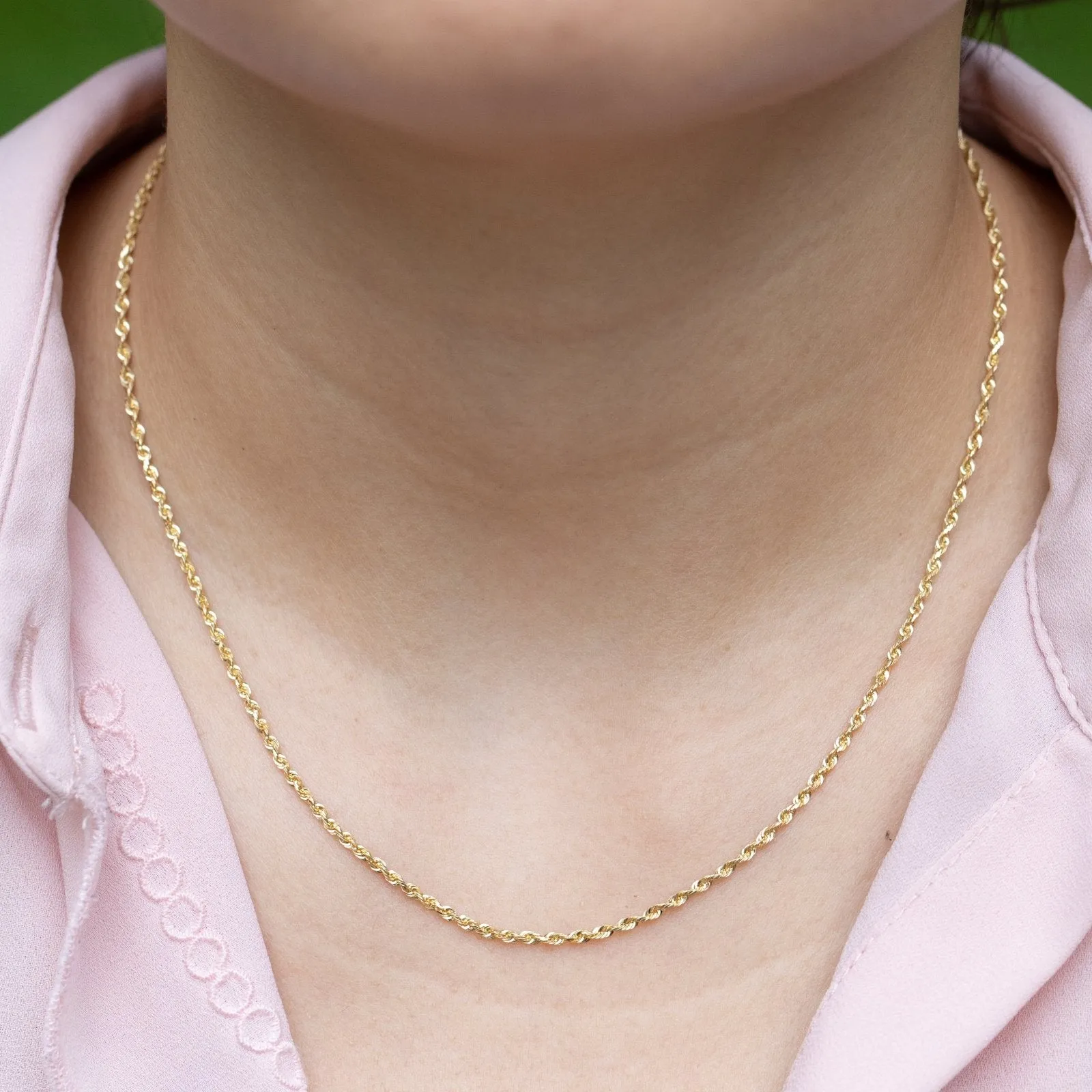 Classic Rope Chain Necklace 10k Gold