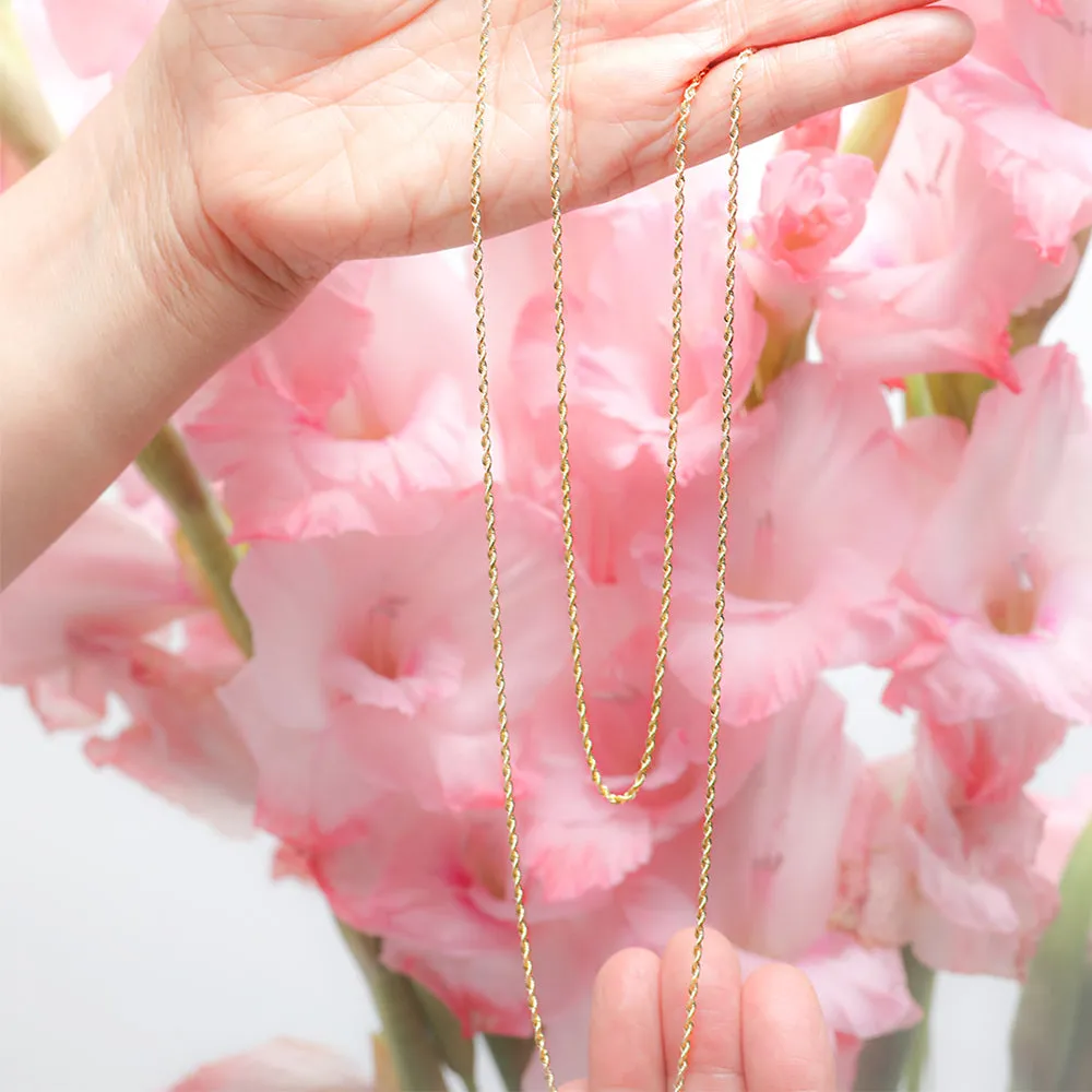 Classic Rope Chain Necklace 10k Gold