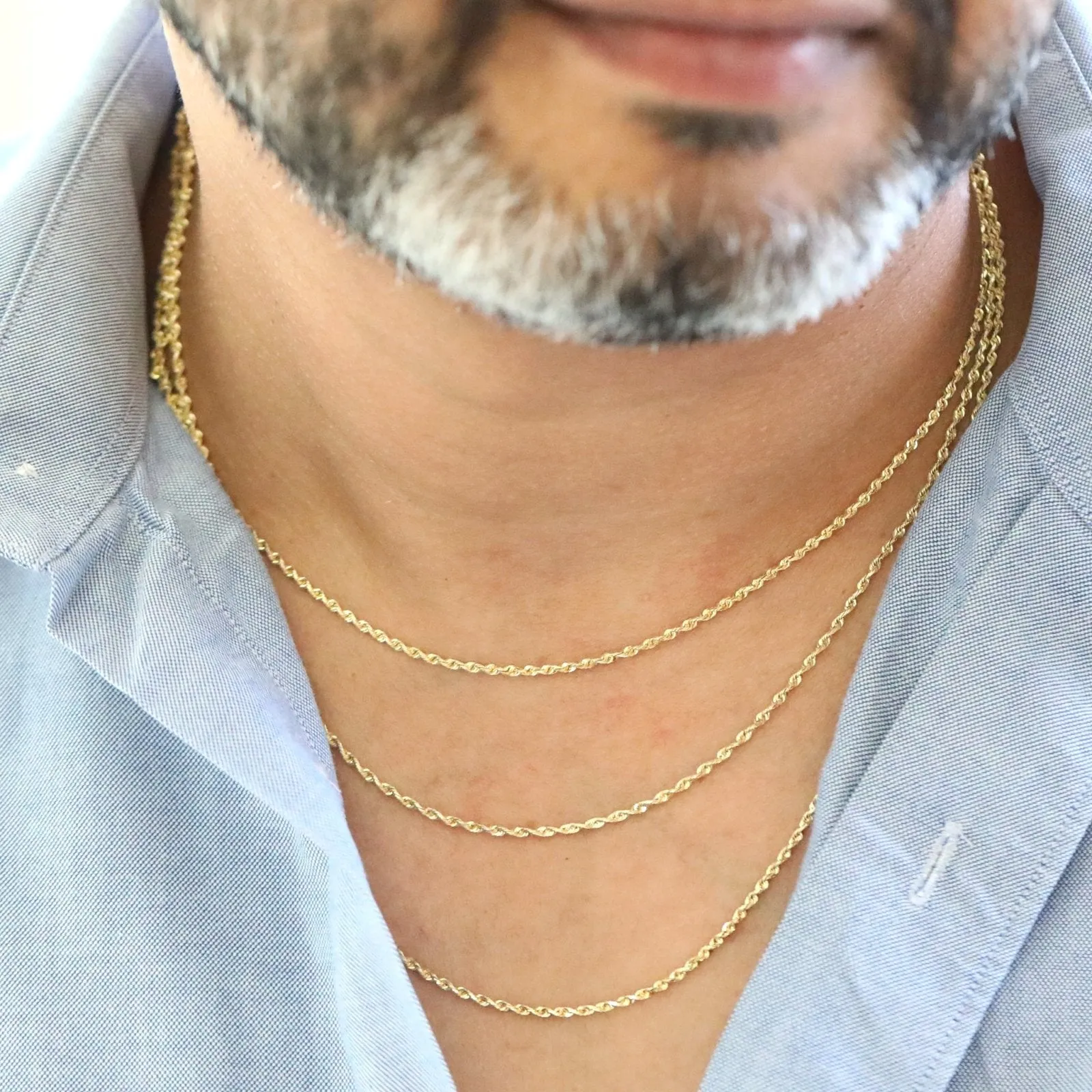 Classic Rope Chain Necklace 10k Gold