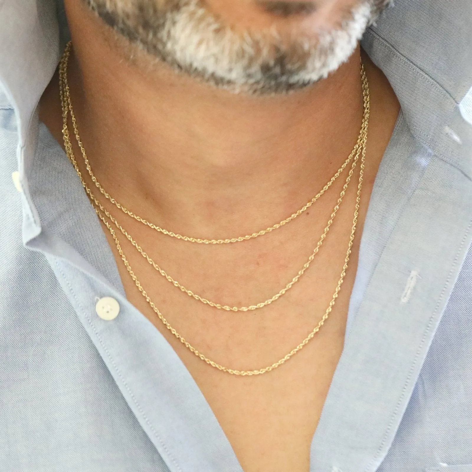 Classic Rope Chain Necklace 10k Gold