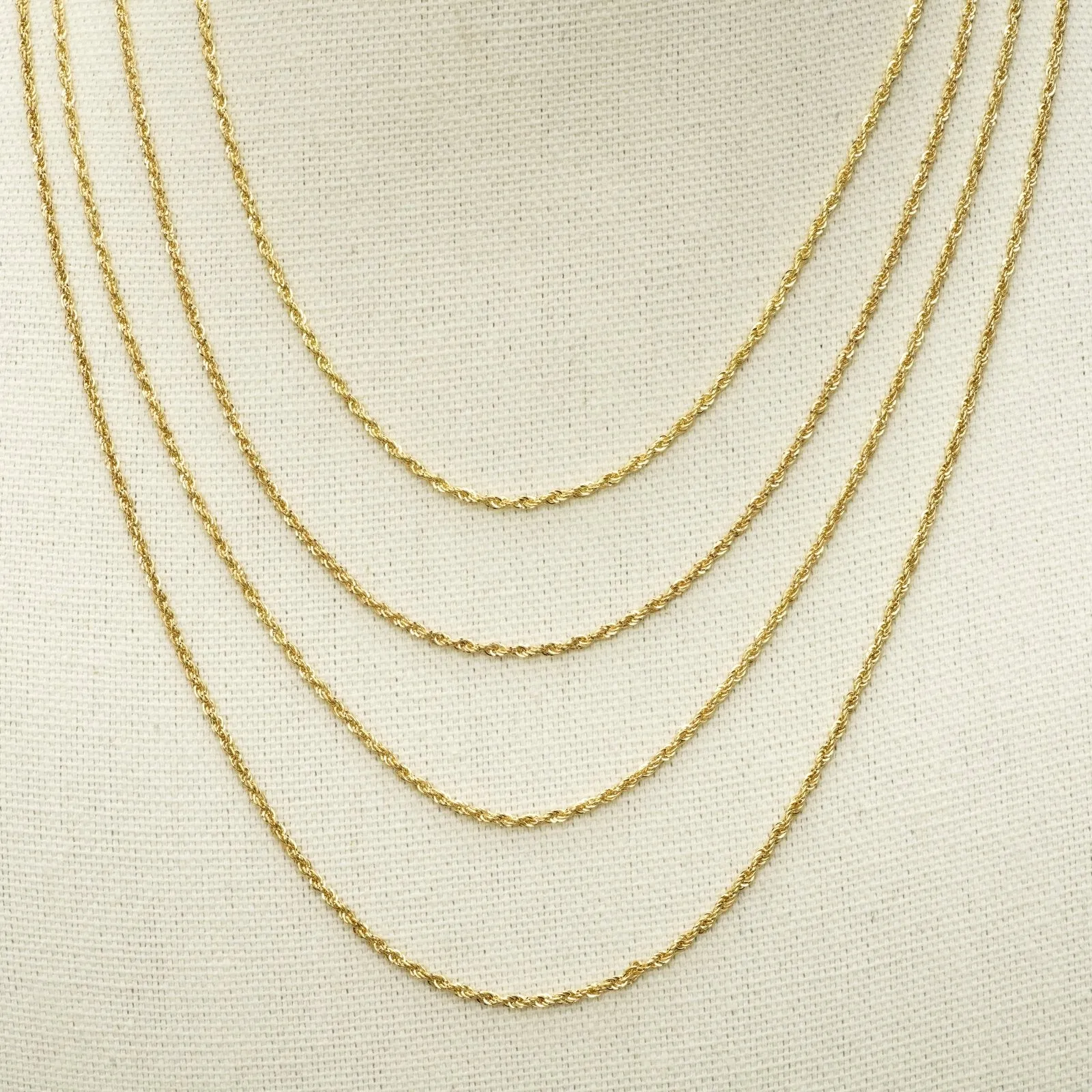 Classic Rope Chain Necklace 10k Gold
