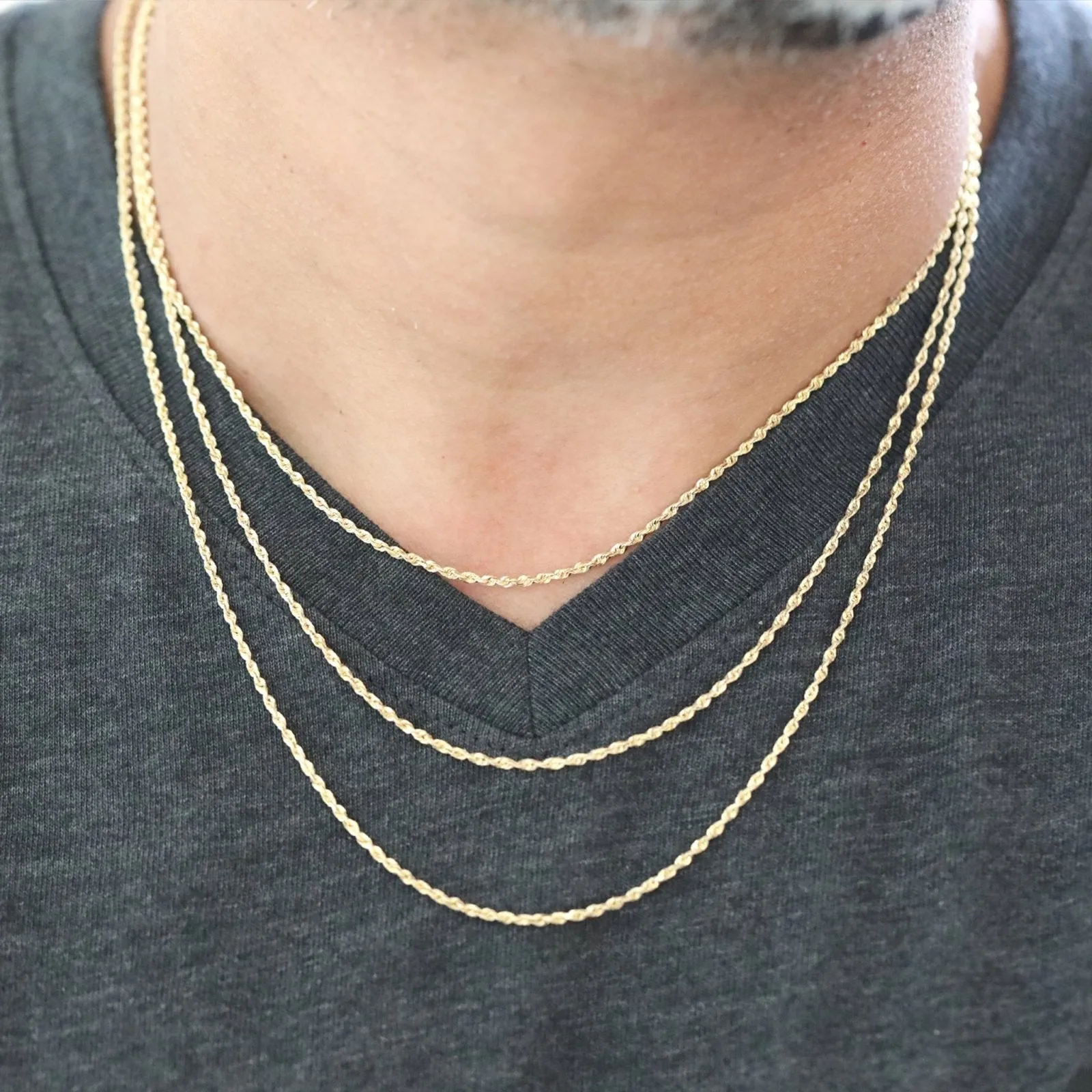 Classic Rope Chain Necklace 10k Gold