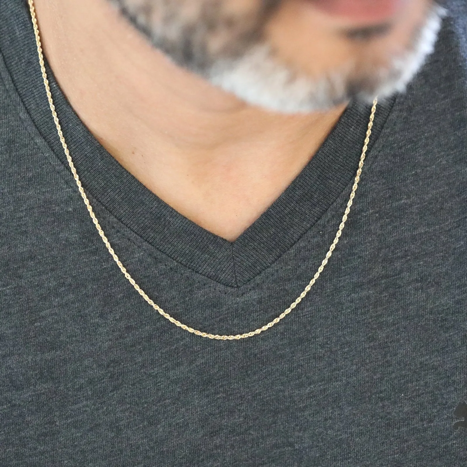 Classic Rope Chain Necklace 10k Gold