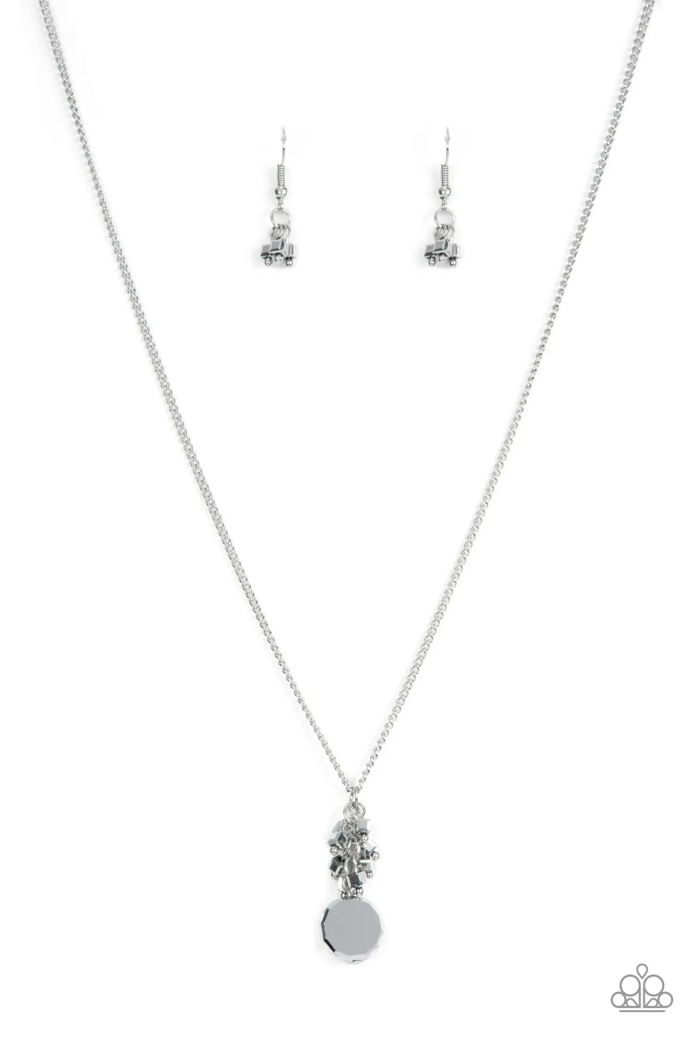Clustered Candescence - Silver (Hematite) Necklace