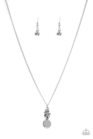 Clustered Candescence - Silver (Hematite) Necklace