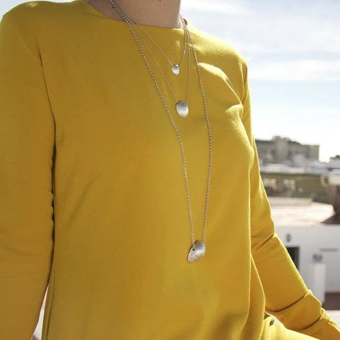 Cockle Shell Necklace Large (Silver or Gold)