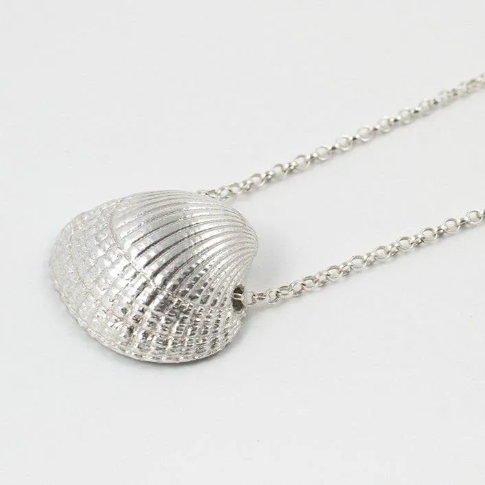 Cockle Shell Necklace Large (Silver or Gold)