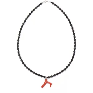 Collana Corallo rosso, Pietra Lavica ed Onice