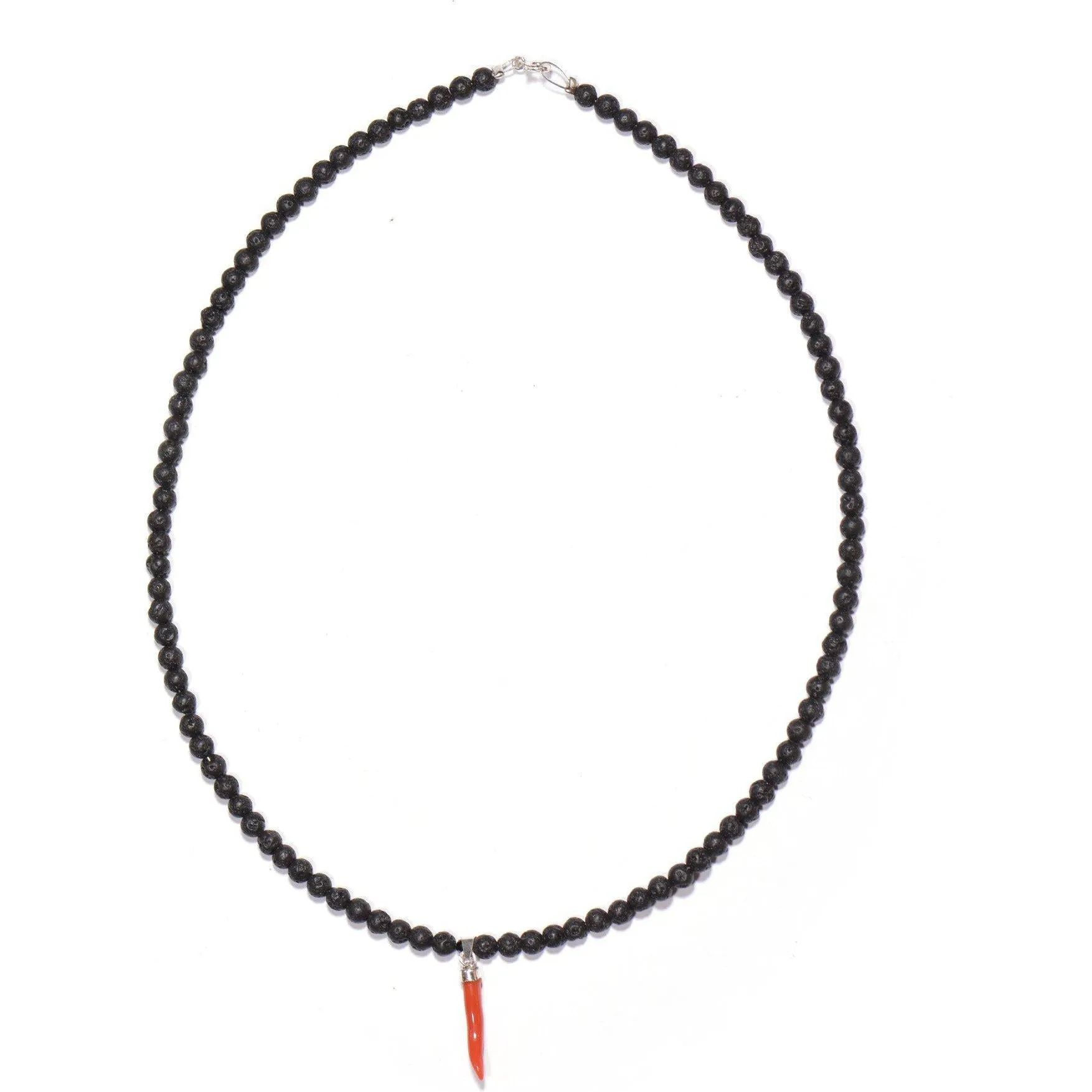 Collana Corallo rosso, Pietra Lavica ed Onice