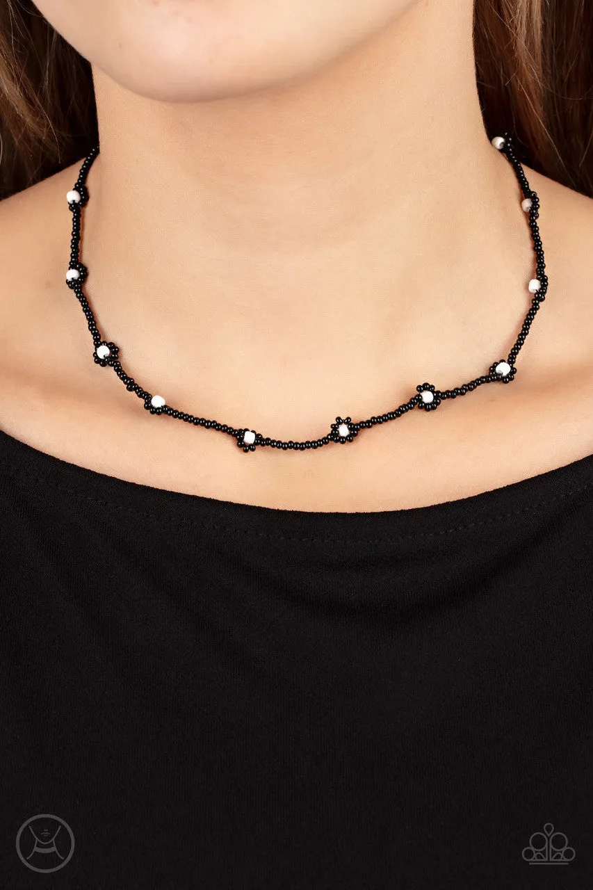 Colorfully Flower Child Black Paparazzi Necklace
