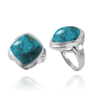 Compressed Turquoise  Gemstone Ring