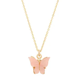 Coral Butterfly Necklace
