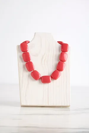 Coral Chicklet Cooling Necklace
