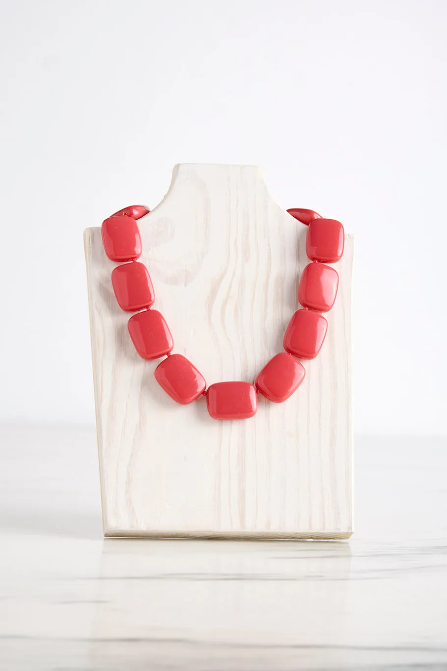 Coral Chicklet Cooling Necklace