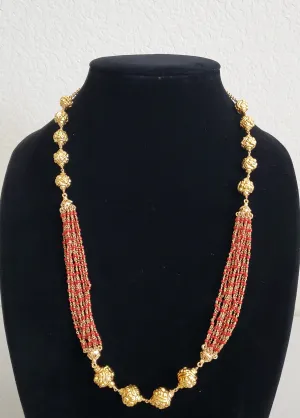 Coral Nakishi Layer Necklace A33