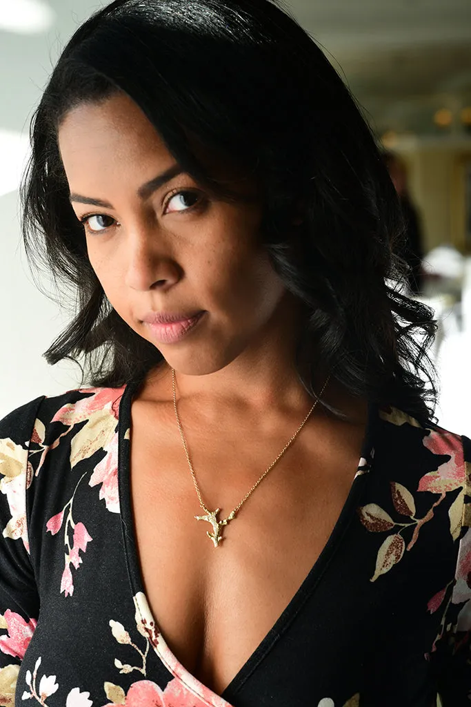 Coral Pendant Necklace