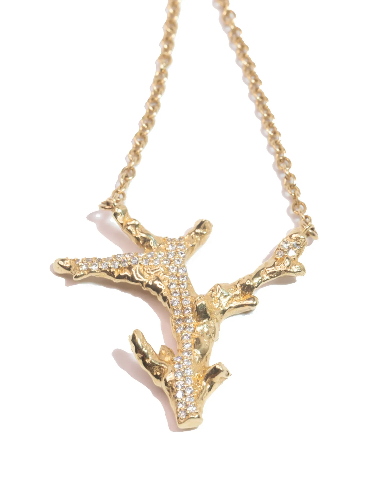 Coral Pendant Necklace