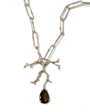 Coral Pendant on Shimmer Chain